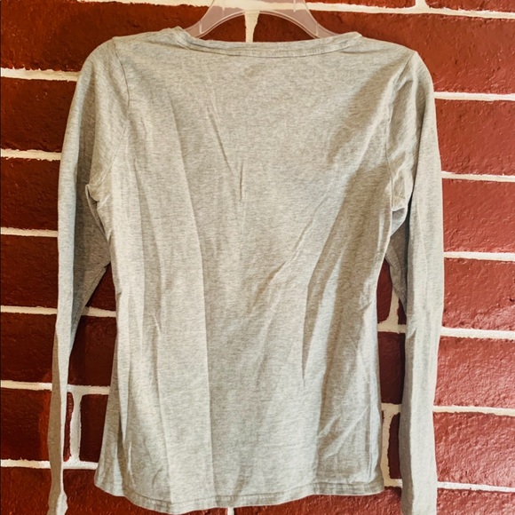 Calvin Klein Pajama Long Sleeve Grey Top - Picture 3 of 3